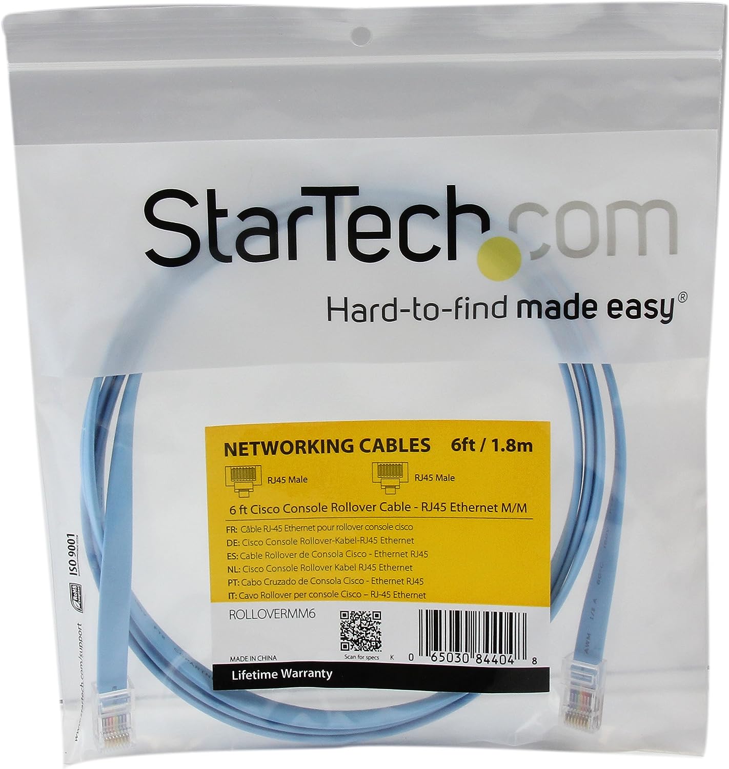 StarTech.com Câble rollover pour console Cisco de 1,8 m - RJ45 - M/M (ROLLOVERMM6