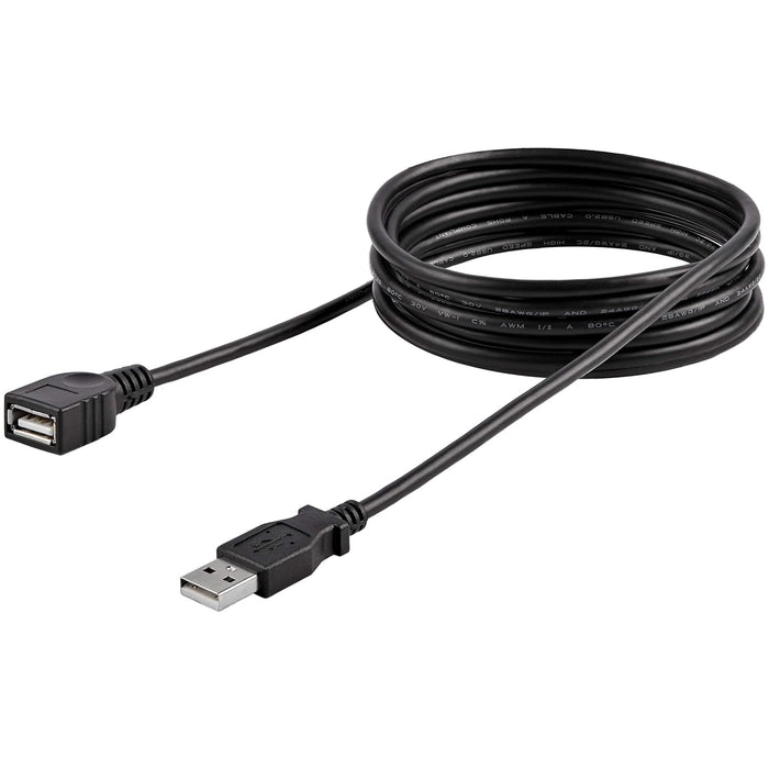 STARTECH.COM 6 Ft Black USB 2.0 Extension Cable a to a - M/F - 6Ft USB 2.0 Extension Cable - 6Ft USB Male Female Cable