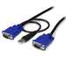 StarTech.com 6 ft Ultra-Thin USB 2-in-1 KVM Cable - Keyboard / video / mouse / USB cable - USB, HD-15 (VGA) (M) to HD-15 (VGA) (M) - 6 ft - black (SVECONUS6) 6 ft/2 m - VGA Integrated USB