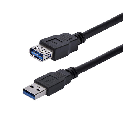 StarTech.com 1m Black SuperSpeed USB 3.0 Extension Cable A to A - Male to Female USB 3 Extension Cable Cord 1 m (USB3SEXT1MBK