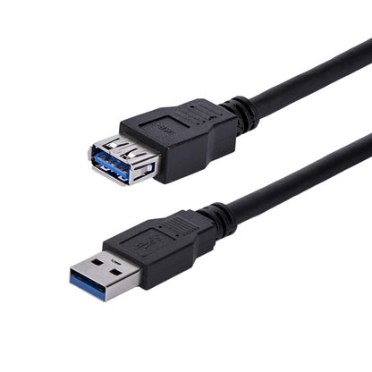 StarTech.com 1m Black SuperSpeed USB 3.0 Extension Cable A to A - Male to Female USB 3 Extension Cable Cord 1 m (USB3SEXT1MBK