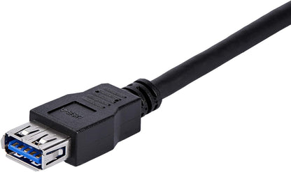 StarTech.com 1m Black SuperSpeed USB 3.0 Extension Cable A to A - Male to Female USB 3 Extension Cable Cord 1 m (USB3SEXT1MBK