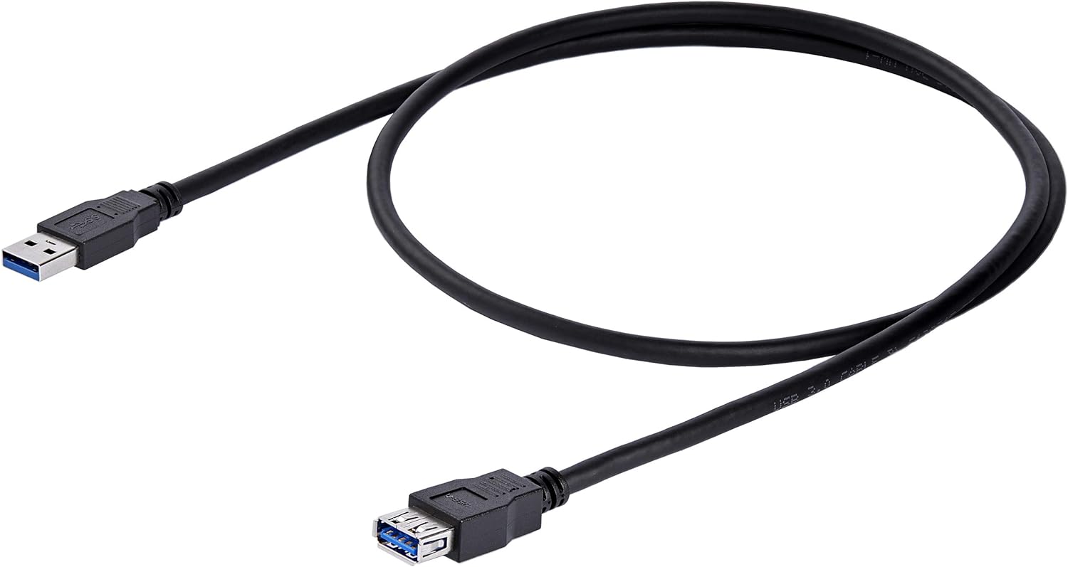 StarTech.com 1m Black SuperSpeed USB 3.0 Extension Cable A to A - Male to Female USB 3 Extension Cable Cord 1 m (USB3SEXT1MBK