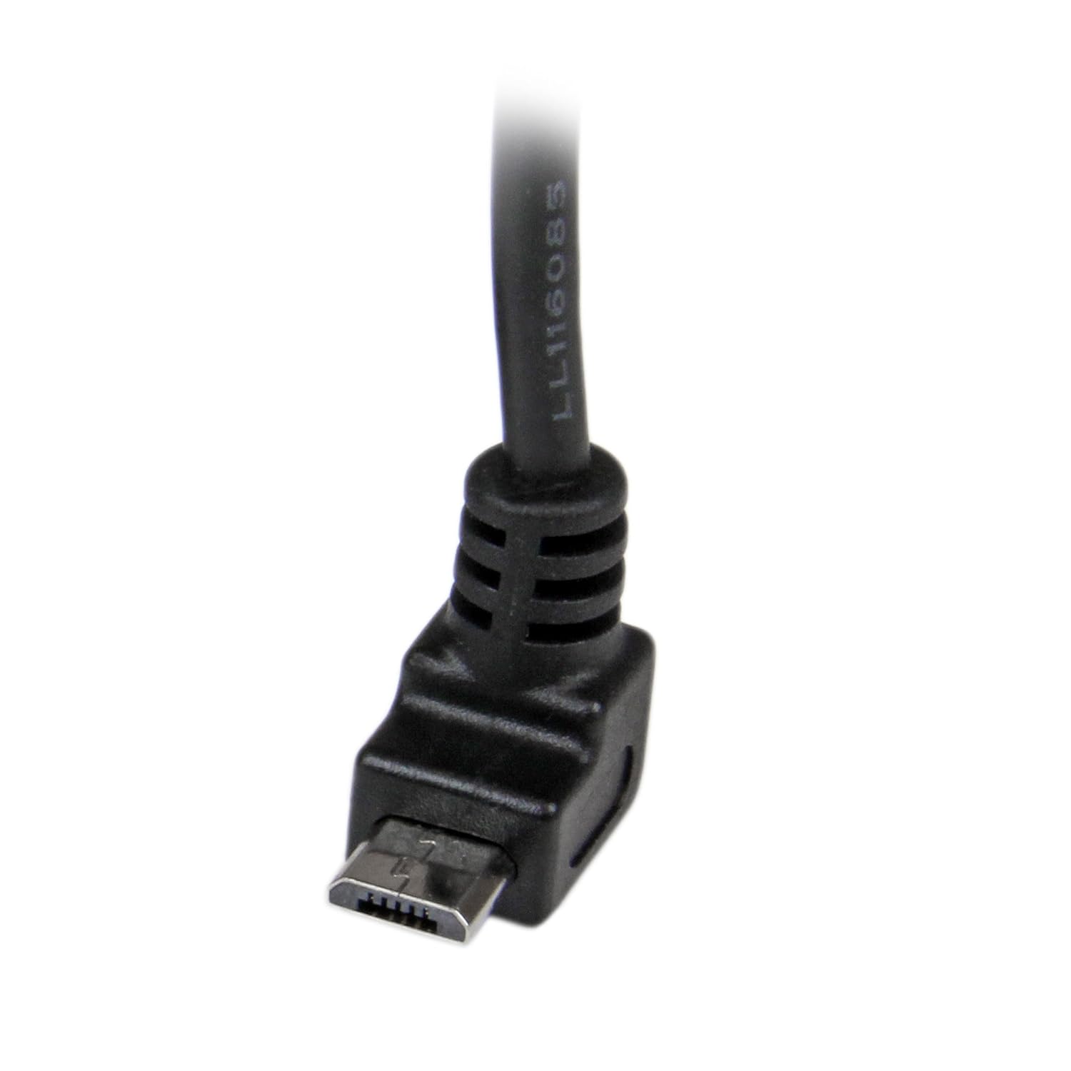 StarTech.com USBAUB1MU 1 m Micro USB Cable Cord, A to Up Angle Micro B, Up Angled Micro USB Cable, 1x USB A (M), 1x USB Micro B (M) - Black