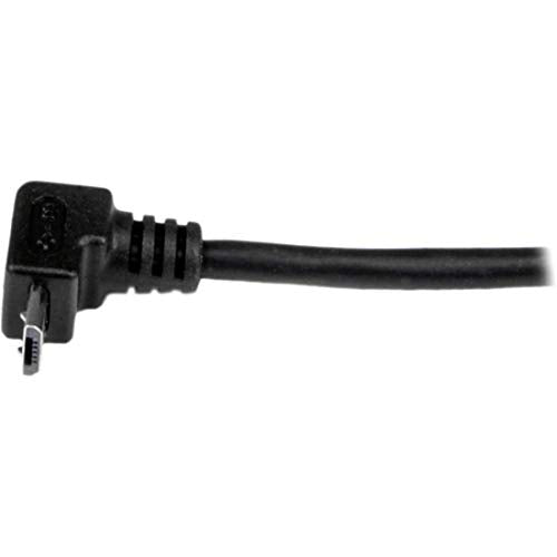 StarTech.com USBAUB1MU 1 m Micro USB Cable Cord, A to Up Angle Micro B, Up Angled Micro USB Cable, 1x USB A (M), 1x USB Micro B (M) - Black