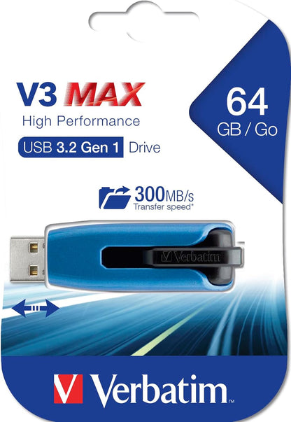 Verbatim Store 'n' Go - Memoria USB de 64 GB, Azul, One Size (49807