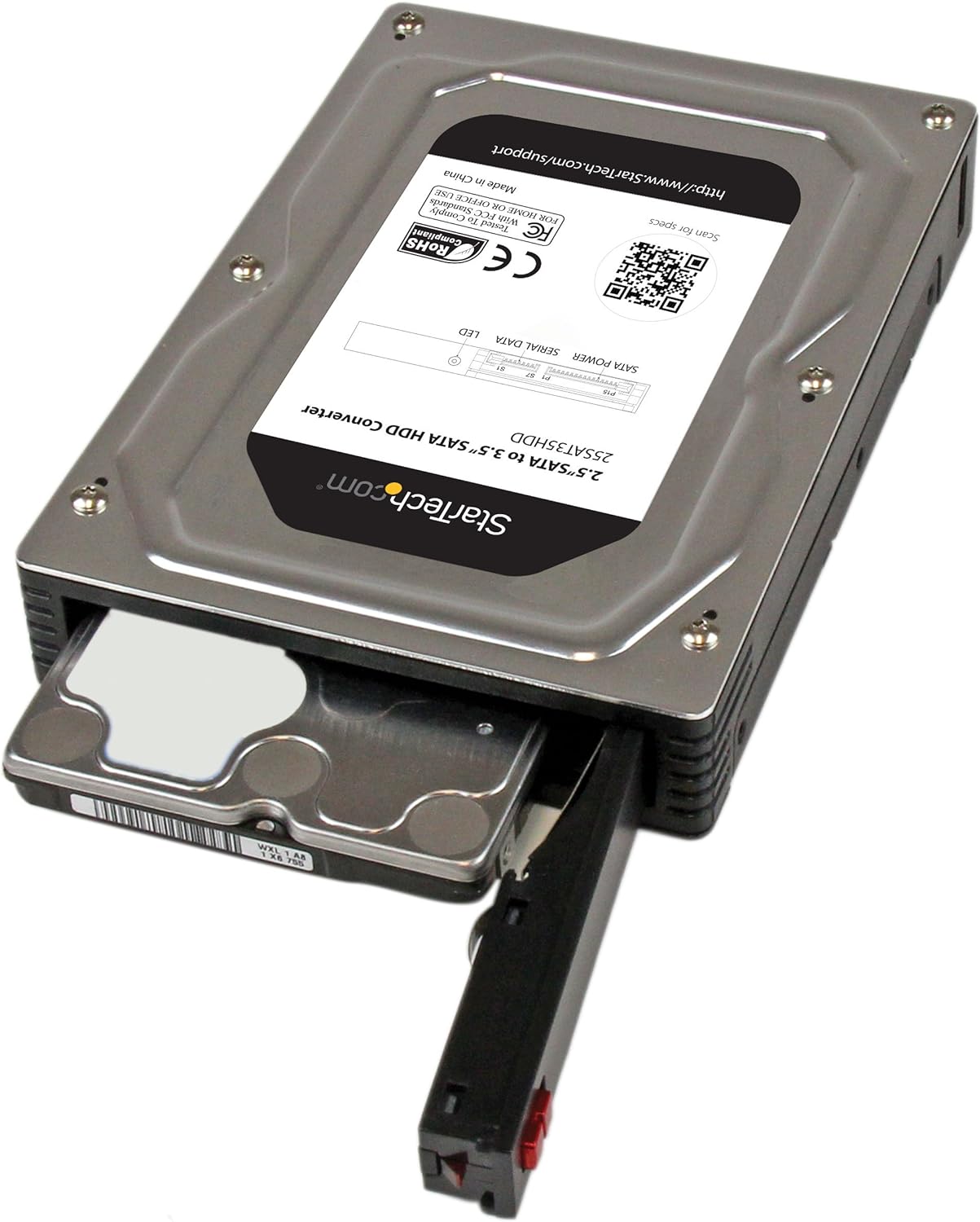 StarTech.com 2.5" to 3.5" SATA HDD/SSD Adapter Enclosure - External Hard Drive Converter with HDD/SSD Height up to 12.5mm (25SAT35HDD