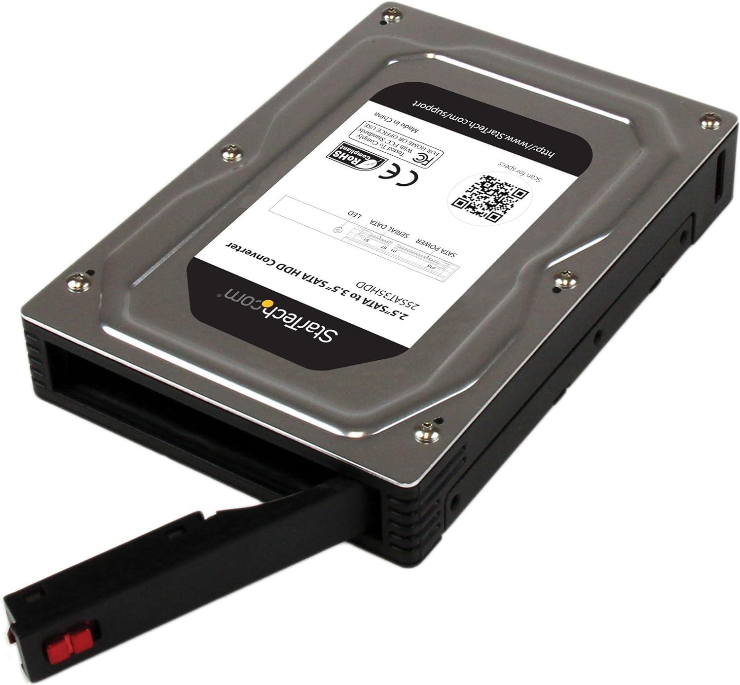 StarTech.com 2.5" to 3.5" SATA HDD/SSD Adapter Enclosure - External Hard Drive Converter with HDD/SSD Height up to 12.5mm (25SAT35HDD