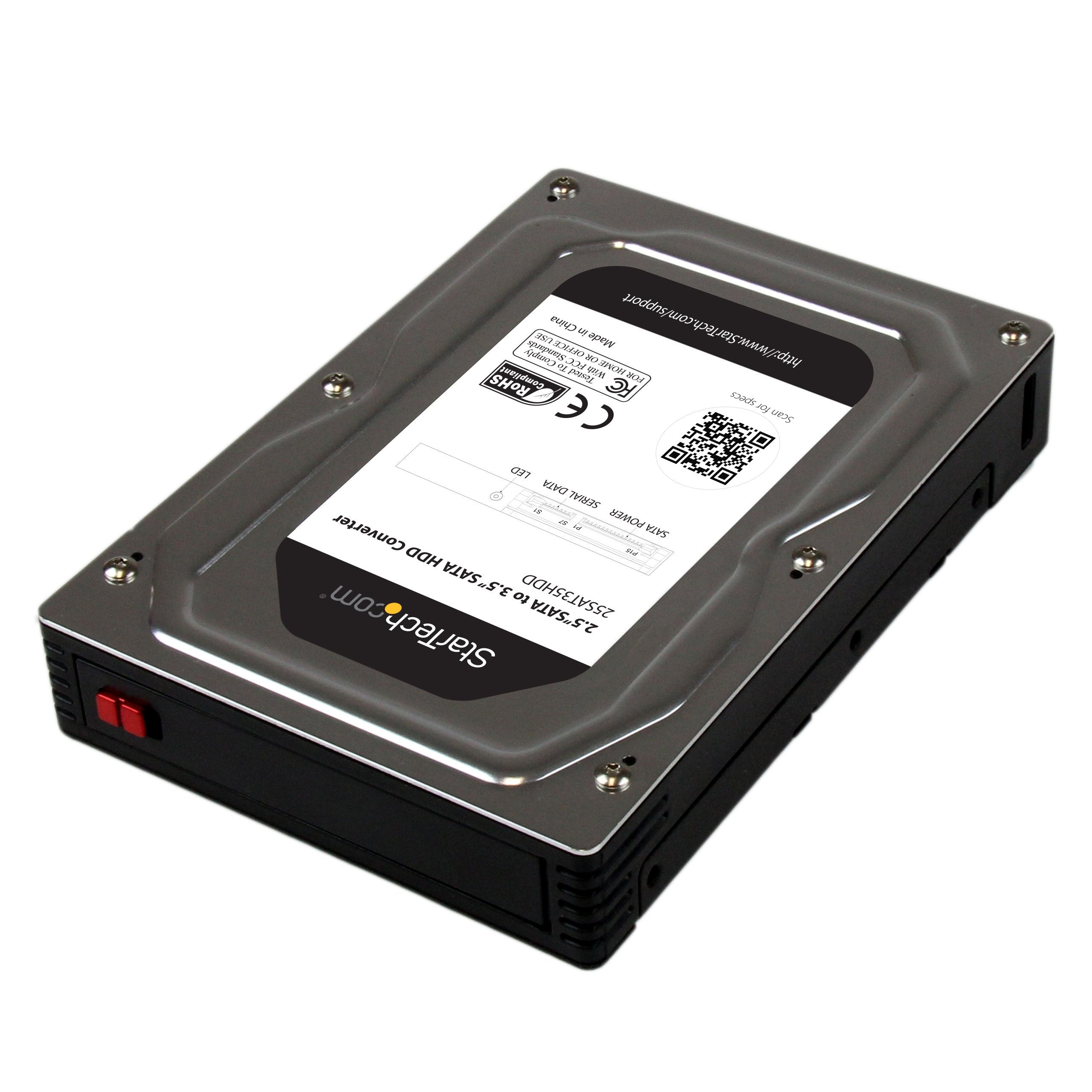 StarTech.com 2.5" to 3.5" SATA HDD/SSD Adapter Enclosure - External Hard Drive Converter with HDD/SSD Height up to 12.5mm (25SAT35HDD