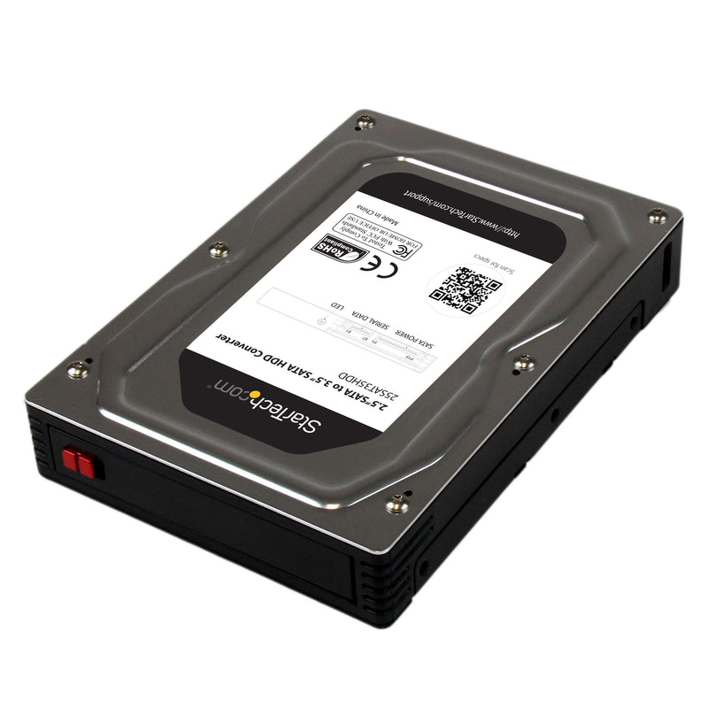 StarTech.com 2.5" to 3.5" SATA HDD/SSD Adapter Enclosure - External Hard Drive Converter with HDD/SSD Height up to 12.5mm (25SAT35HDD