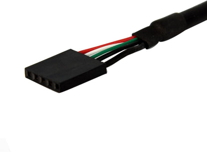 StarTech.com 1 ft Panel Mount USB Cable - USB A to Motherboard Header Cable Adapter F/F - USB 2.0 internal Cable (USBPNLAFHD1), Black
