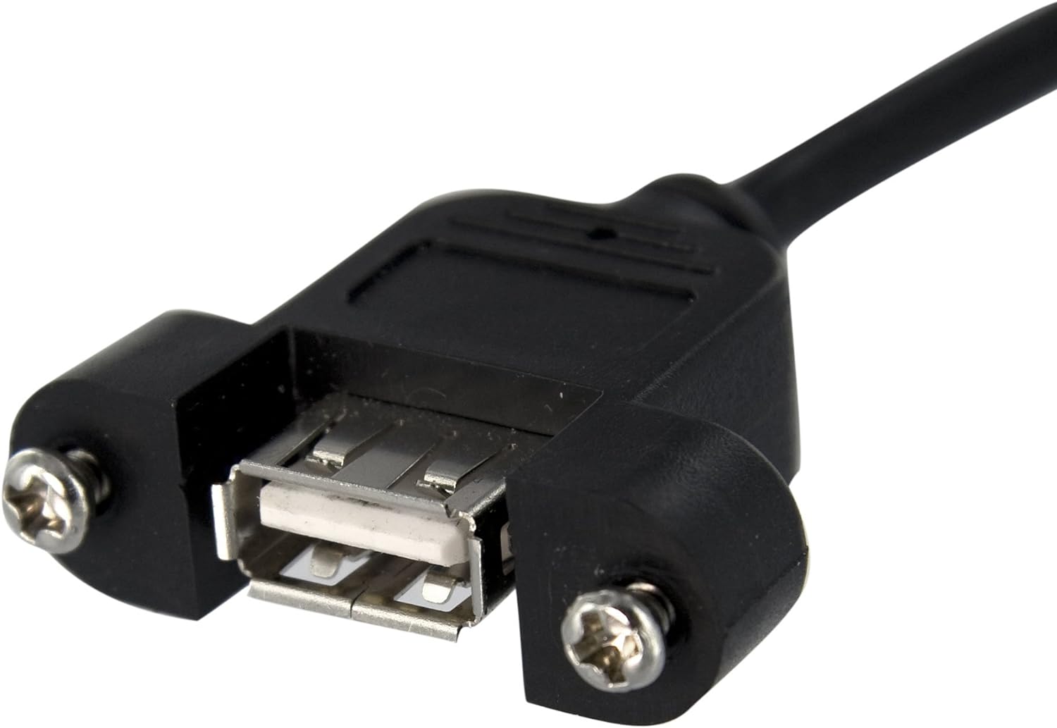 StarTech.com 1 ft Panel Mount USB Cable - USB A to Motherboard Header Cable Adapter F/F - USB 2.0 internal Cable (USBPNLAFHD1), Black