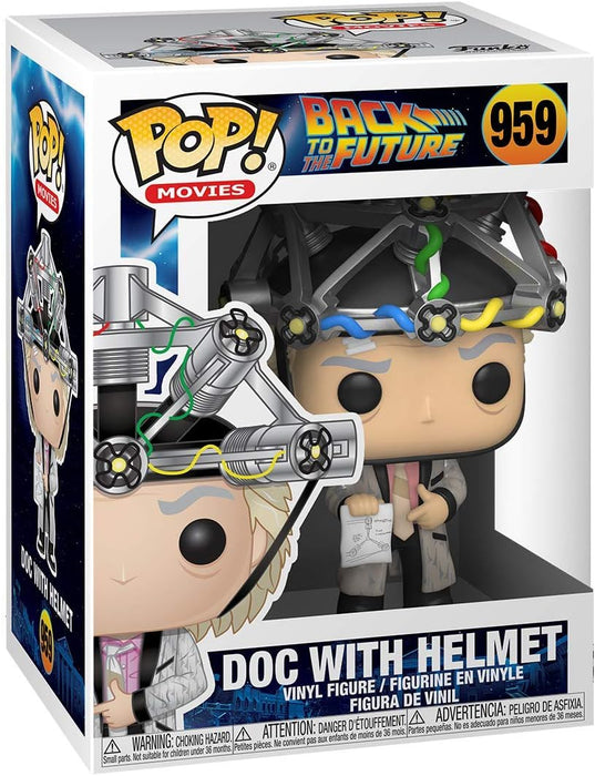 Funko Pop! Movie: Back To The Future-Doc with Helmet - Dr. Emmett Brown - Figura de Vinilo Coleccionable - Idea de Regalo- Mercancia Oficial - Juguetes para Niños y Adultos - Movies Fans