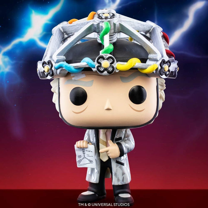 Funko Pop! Movie: Back To The Future-Doc with Helmet - Dr. Emmett Brown - Figura de Vinilo Coleccionable - Idea de Regalo- Mercancia Oficial - Juguetes para Niños y Adultos - Movies Fans