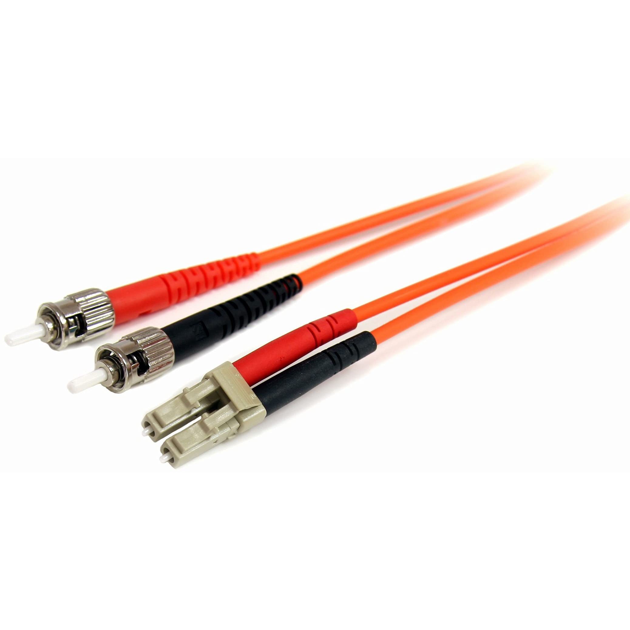 StarTech.com 1m Fiber Optic Cable - Multimode Duplex 62.5/125 - LSZH - LC/ST - OM1 - LC to ST Fiber Patch Cable (FIBLCST1), Orange