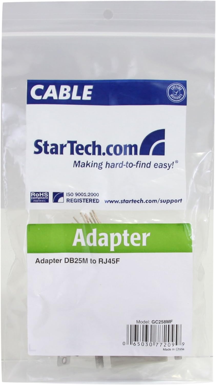 StarTech.com DB25 RJ45 - Adaptateur modulaire DB25 vers RJ45 - Adaptateur série - M/F (GC258MF