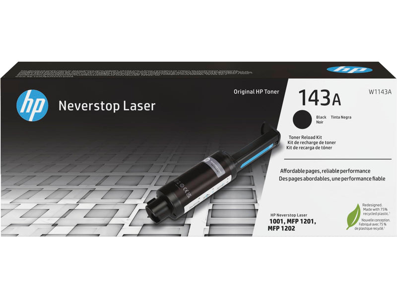 HP W1143A 143A Original Neverstop Toner Reload Kit, Black, Single Pack