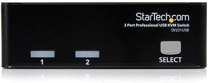 StarTech.com 2 Port Professional USB KVM Switch Kit with Cables (SV231USBGB