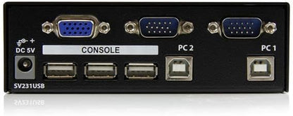 StarTech.com 2 Port Professional USB KVM Switch Kit with Cables (SV231USBGB
