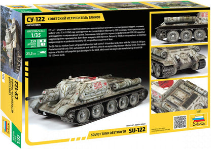 Zvezda 530003691 1:35 SU-122 Sowjet - Maqueta de Coche (Escala 1:35, réplica Detallada