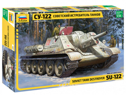 Zvezda 530003691 1:35 SU-122 Sowjet - Maqueta de Coche (Escala 1:35, réplica Detallada