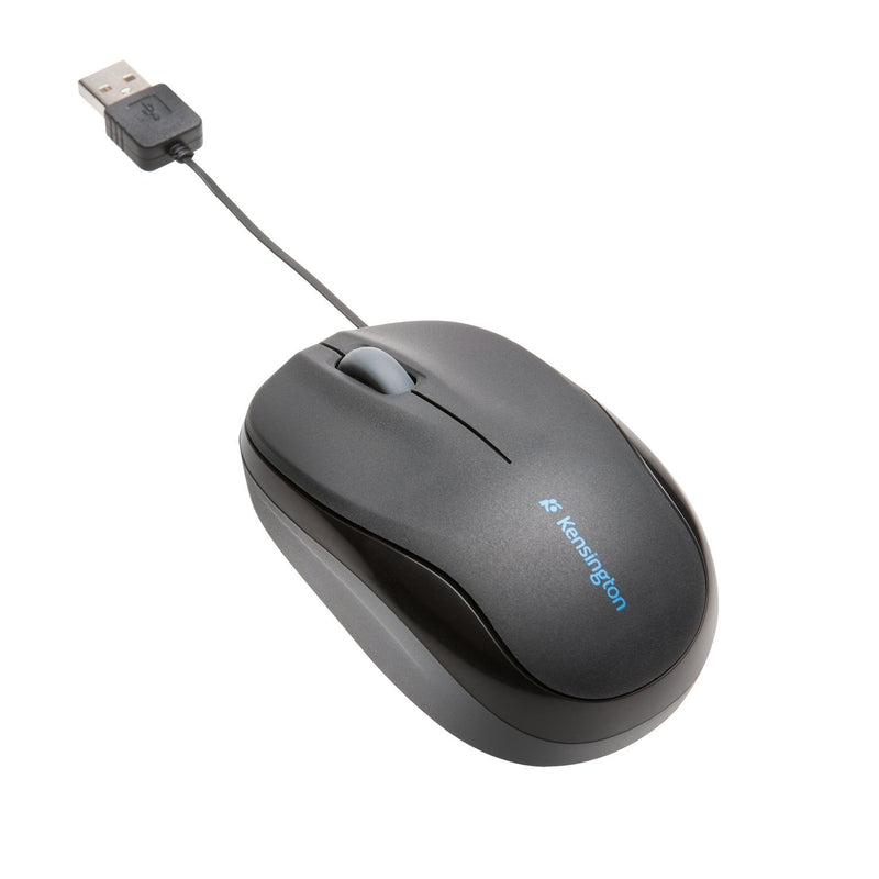 Kensington Mobile Mouse - Pro Fit Retractable Mobile Mouse, USB Wired Mouse Ideal for Travel, Small Mouse with Scroll Wheel, Windows & Mac Compatible (K72339EU