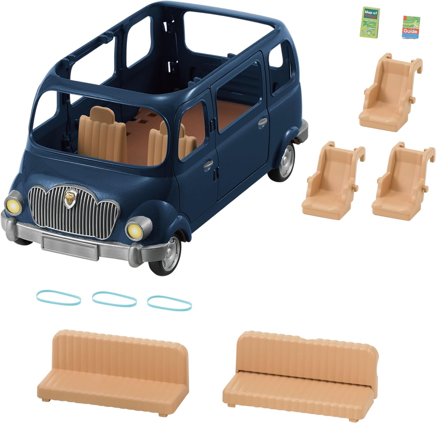 Sylvanian Families 5274 Family Seven Seater Poppenauto, Blauw, Vanaf 3 Jaar, 28 X 14 X 18 cm