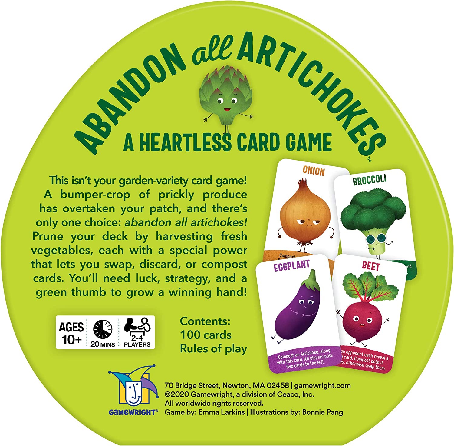 Gamewright | Abandon All Artichokes | Card Game | Ages 10+ | 2 to 4 Players | 20 mins Minutes Playing Time, 12.07 x 14.61 x 3.81 cm