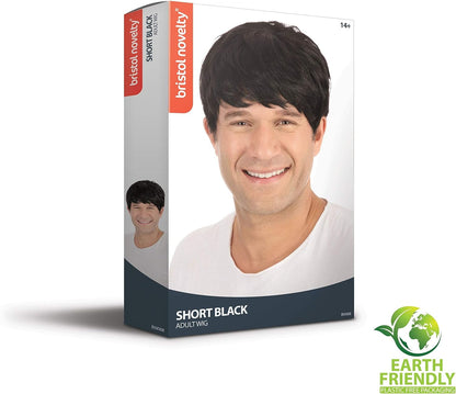 Bristol Novelty BW068 Short Black Wig | for Men Male