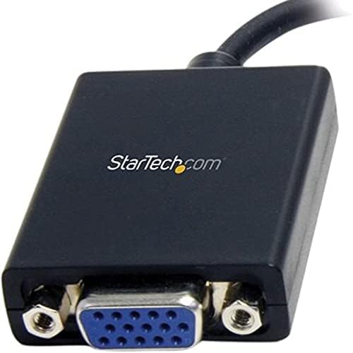 StarTech.com Mini DisplayPort to VGA Adapter - Black - Thunderbolt Compatible - mini DP to VGA Converter - 1080p (MDP2VGA