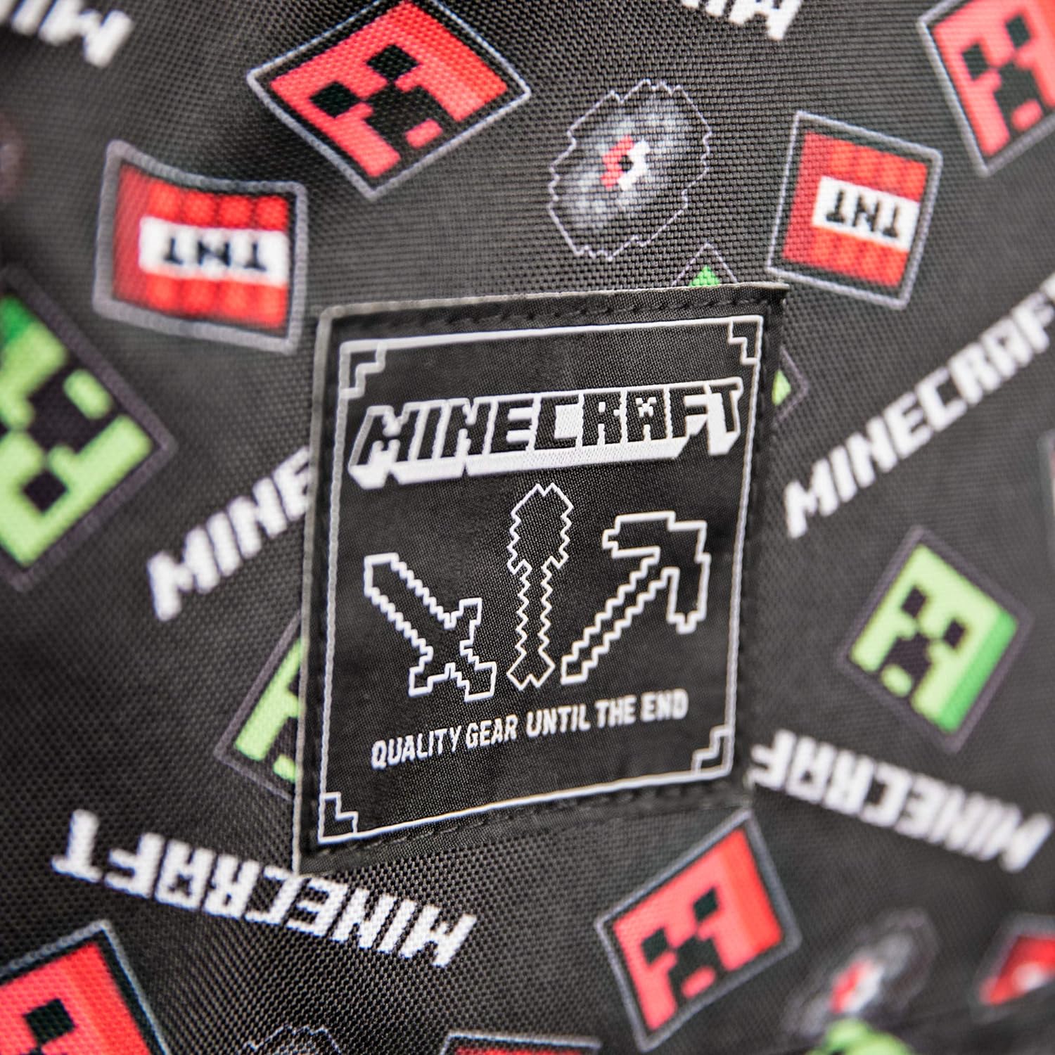 Minecraft 17 Creepy Things Backpack Green