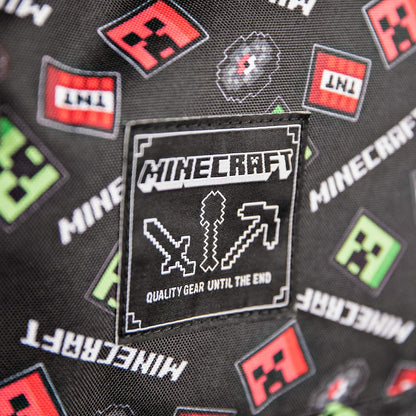 Minecraft 17 Creepy Things Backpack Green