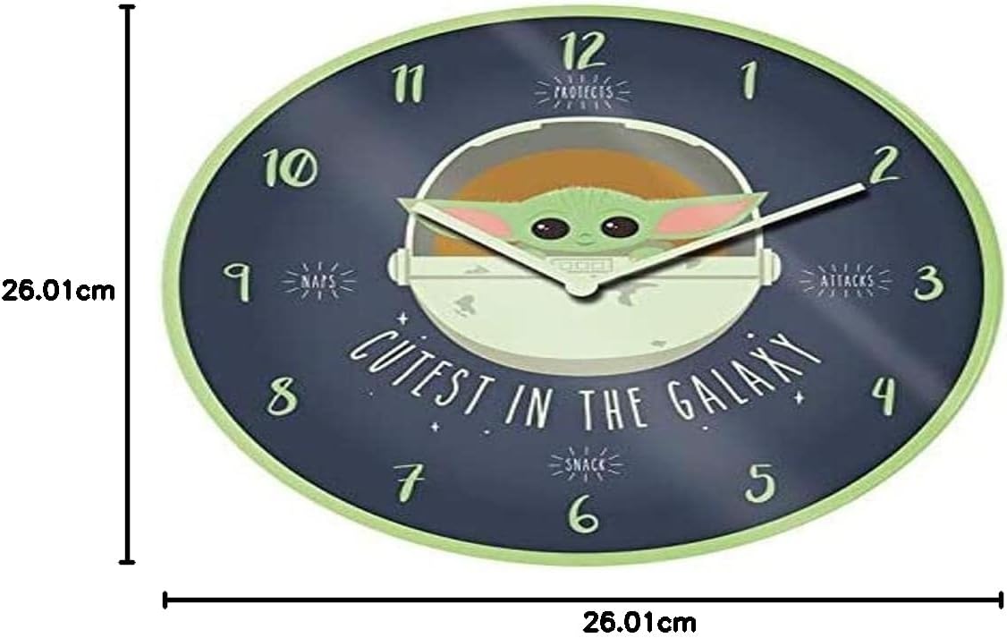 Star Wars: THE MANDALORIAN (CUTEST IN THE GALAXY) CLOCK
