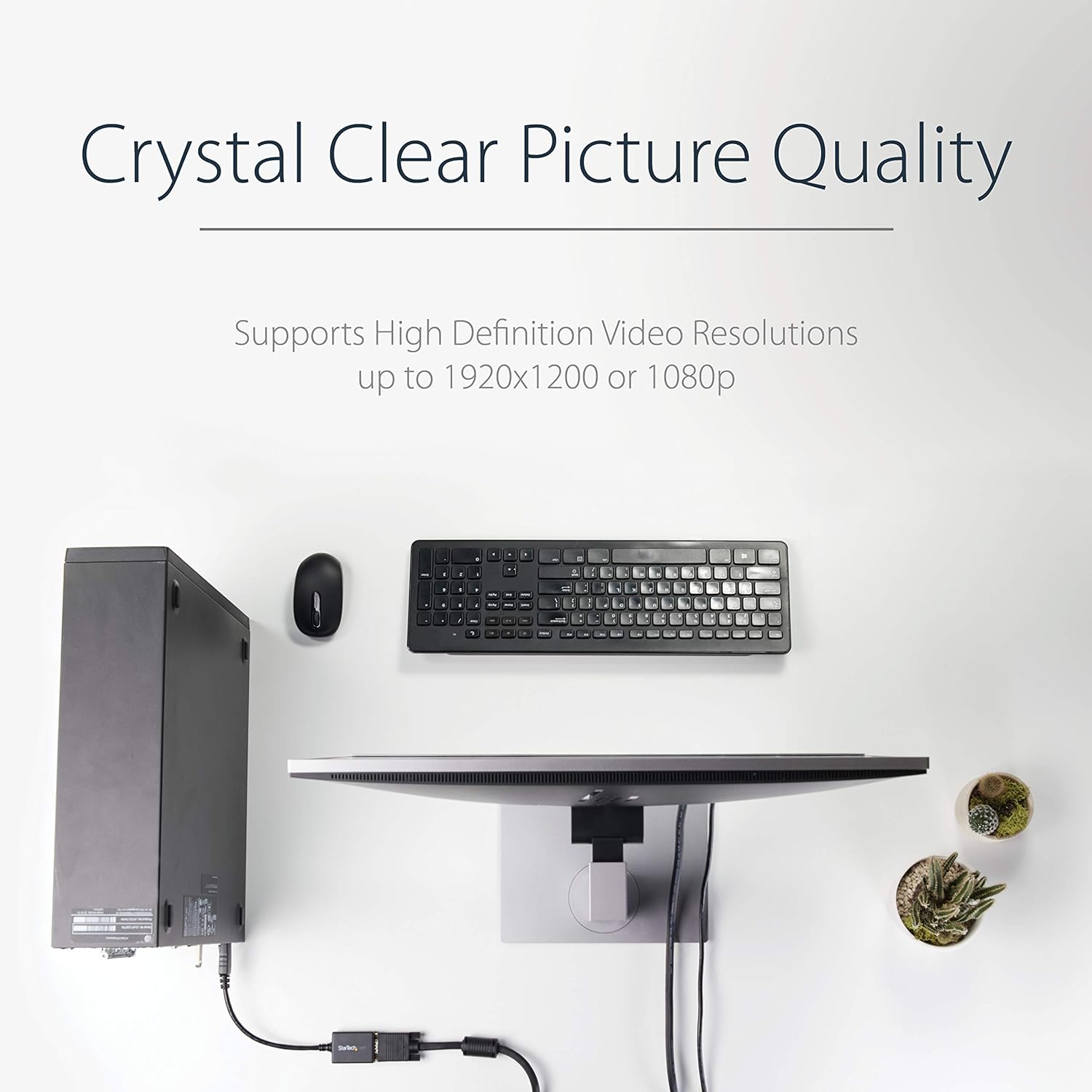 StarTech.com DisplayPort to VGA Adapter - Active DP to VGA Converter - 1080p Video - DisplayPort Certified - DP/DP++ Source to VGA Monitor Cable Adapter Dongle - Latching DP Connector (DP2VGA2