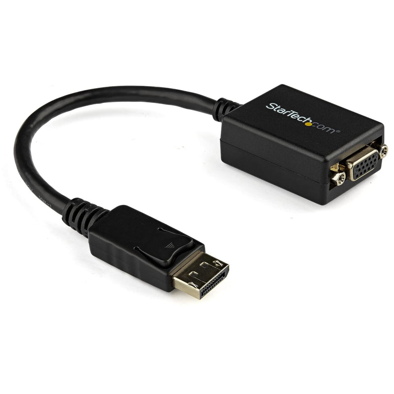StarTech.com DisplayPort to VGA Adapter - Active DP to VGA Converter - 1080p Video - DisplayPort Certified - DP/DP++ Source to VGA Monitor Cable Adapter Dongle - Latching DP Connector (DP2VGA2