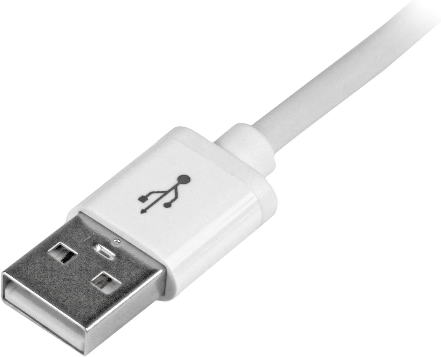 StarTech.com 2m (6ft) Long White Apple 8-pin Lightning Connector to USB Cable for iPhone / iPod / iPad - Charge and Sync Cable (USBLT2MW) White 6 ft/2 m Single