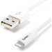 StarTech.com 2m (6ft) Long White Apple 8-pin Lightning Connector to USB Cable for iPhone / iPod / iPad - Charge and Sync Cable (USBLT2MW) White 6 ft/2 m Single