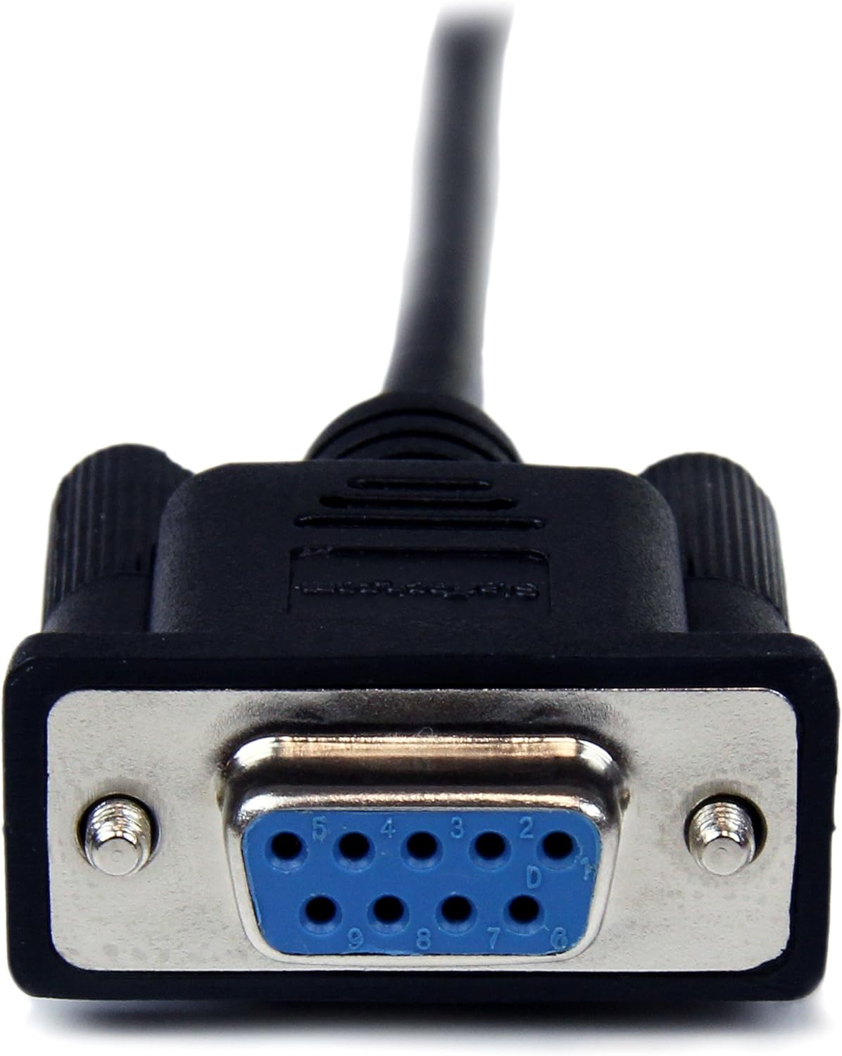 StarTech.com 2 m Black DB9 RS232 Serial Null Modem Cable F/M, DB9 Male to Female, 9 Pin Null Modem Cable, 1x DB9 (M), 1x DB9 (F) - Black