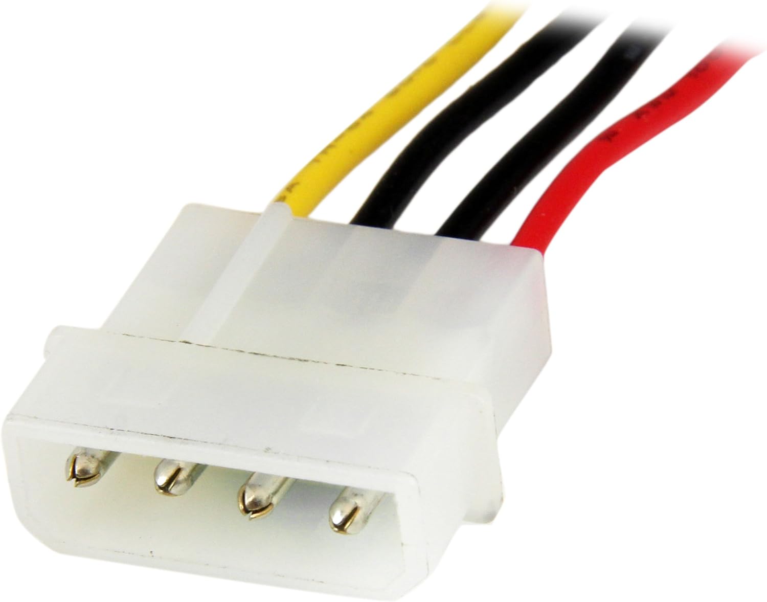 StarTech.com 12in Molex LP4 Power Extension Cable M/F - 4 pin Molex Power Connector&Power Extension Cable& C2G 15CM 5.25 LP4 Male Molex to 2 x LP4 Female Molex Cable Splitter/Extender, Black