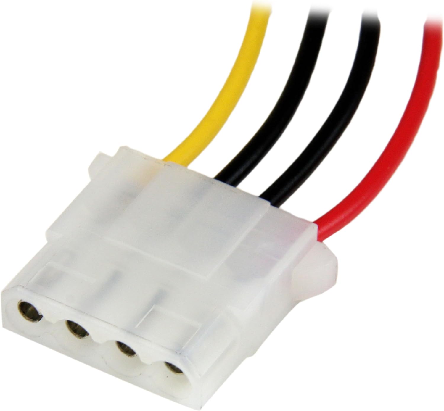 StarTech.com 12in Molex LP4 Power Extension Cable M/F - 4 pin Molex Power Connector&Power Extension Cable& C2G 15CM 5.25 LP4 Male Molex to 2 x LP4 Female Molex Cable Splitter/Extender, Black