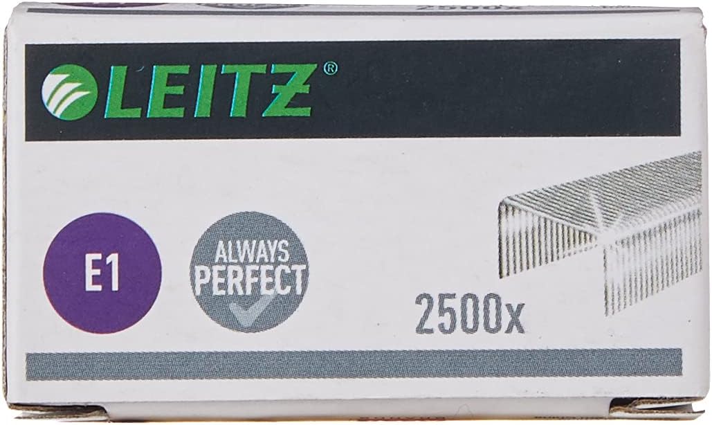 Leitz 55680000 E1 Staples for Electric Staplers, 2500 Staples, Extra Strong Steel, 4 mm, 10 Sheet Capacity