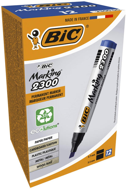 BIC Marking 2300 ECOlutions Permanent Markers - Blue
