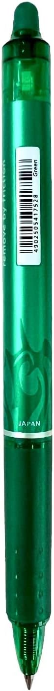 Pilot Frixion Clicker Retractable Erasable Rollerball 0.7 mm Tip - Green, Single Pen