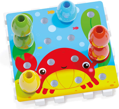 Quercetti 2270 Quercetti-2270 Jumbo Peggy-Early Learning Button Art Game Construction Plugging Toys