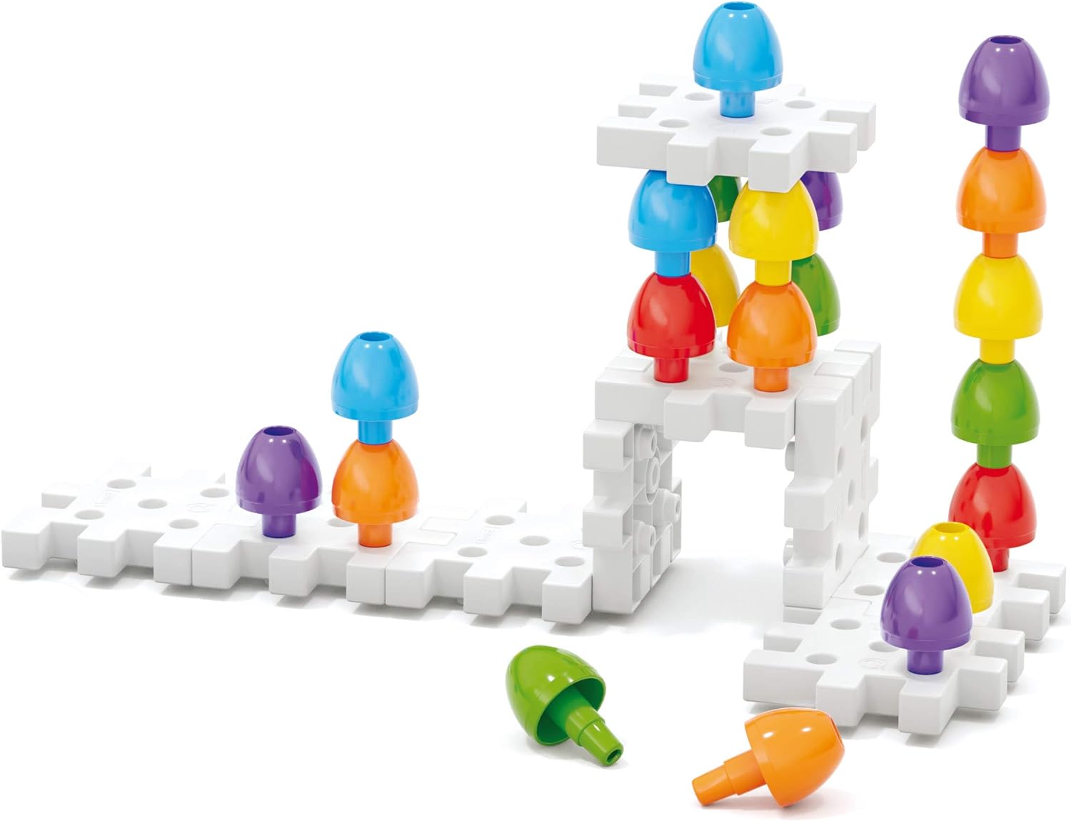 Quercetti 2271 Quercetti-2271 Jumbo Peggy-Early Learning Button Art Game Construction Plugging Toys