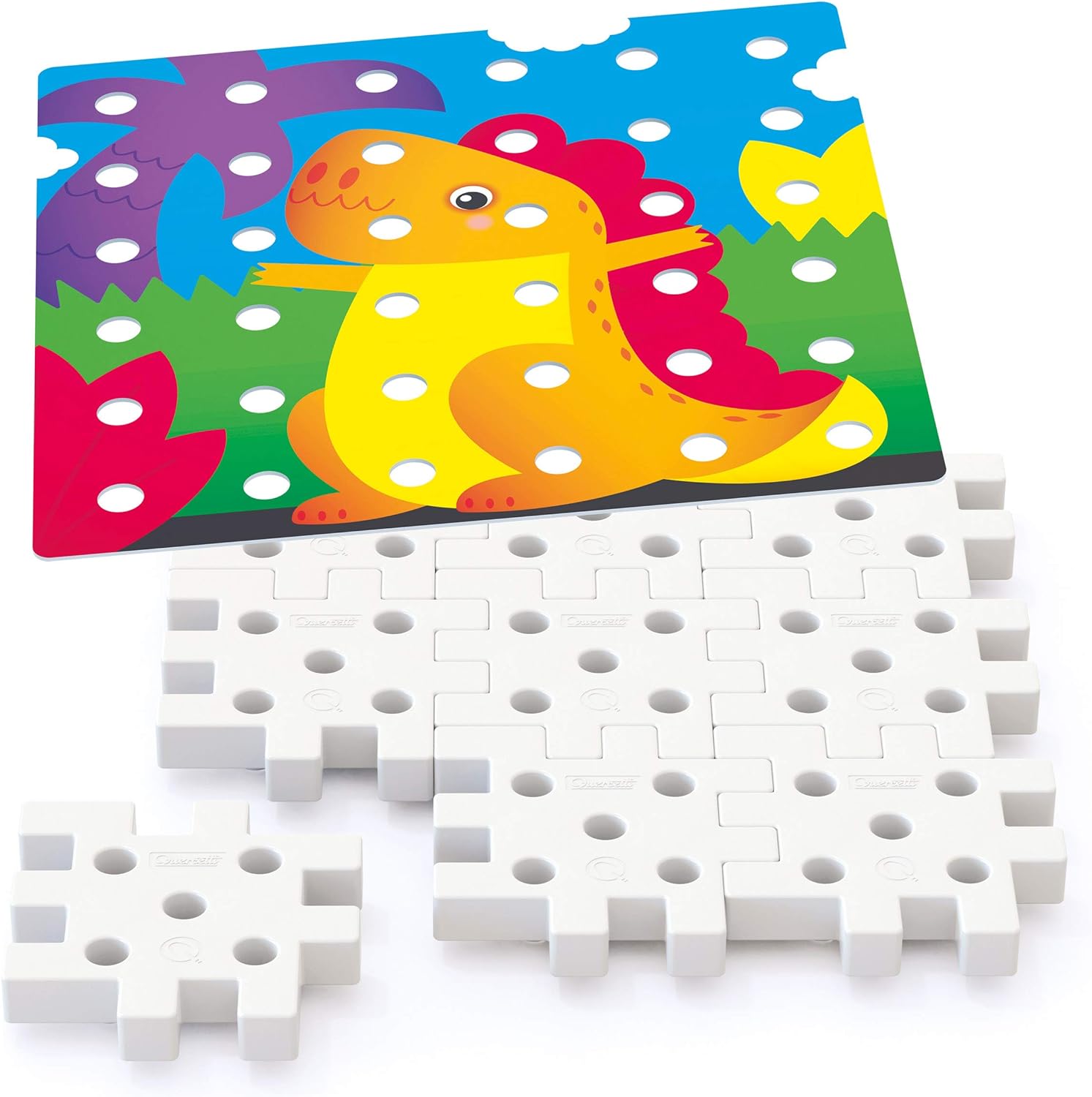 Quercetti 2271 Quercetti-2271 Jumbo Peggy-Early Learning Button Art Game Construction Plugging Toys