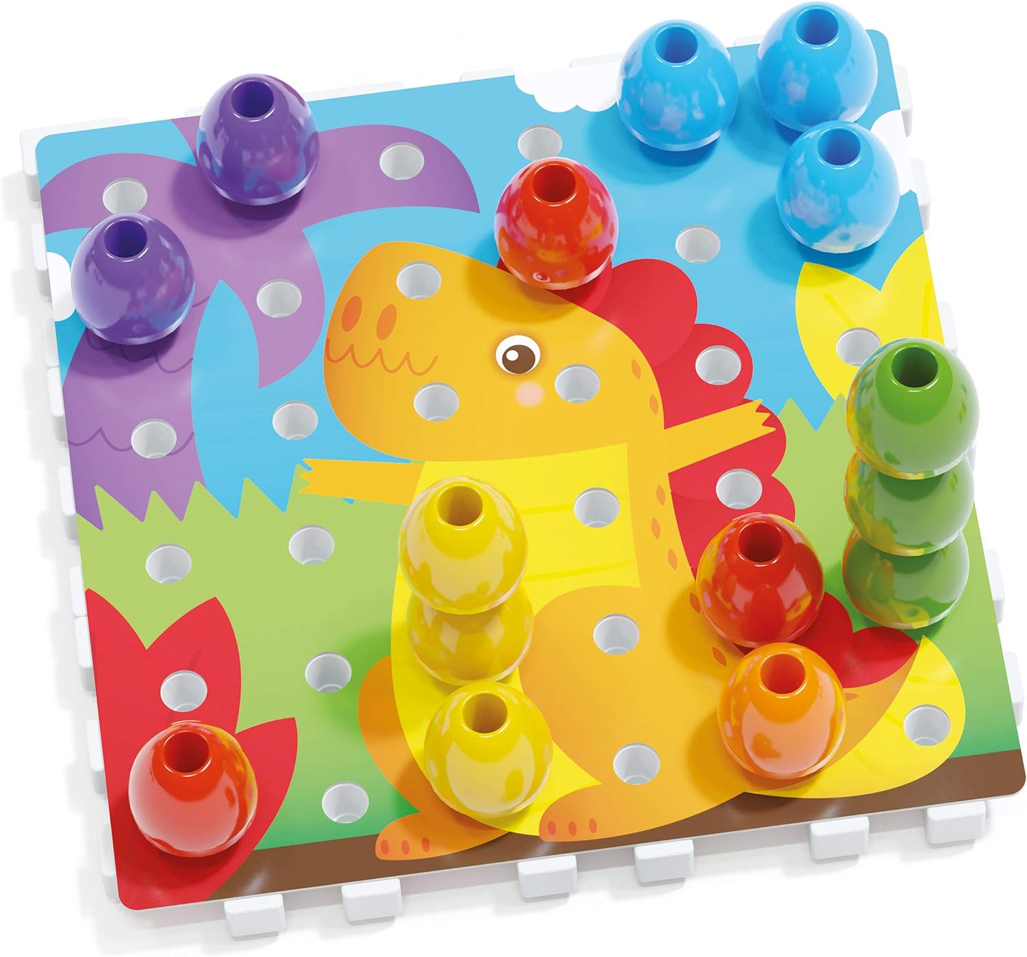Quercetti 2271 Quercetti-2271 Jumbo Peggy-Early Learning Button Art Game Construction Plugging Toys