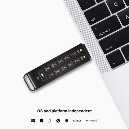 iStorage datAshur Personal2 8 GB - Unidad USB segura - Protegida por contraseña - Portátil - Cifrado de hardware de grado militar