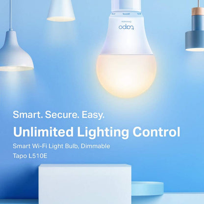 Tapo Smart Bulb, Smart WiFi LED Light, E27, 9W, Works with Amazon Alexa(Echo and Echo Dot), Google Home, Dimmable Soft Warm White, No Hub Required (Tapo L510E)  1 Count (Pack of 1) Dimmable Soft Warm