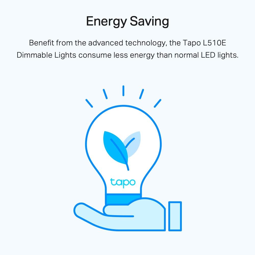 Tapo Smart Bulb, Smart WiFi LED Light, E27, 9W, Works with Amazon Alexa(Echo and Echo Dot), Google Home, Dimmable Soft Warm White, No Hub Required (Tapo L510E)  1 Count (Pack of 1) Dimmable Soft Warm